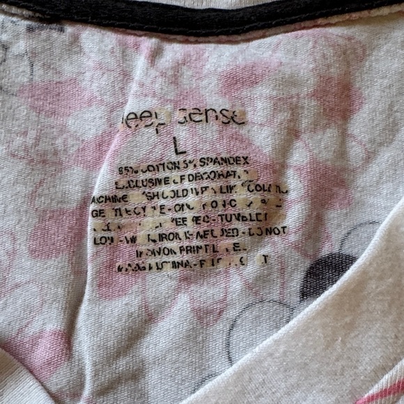 Women's Floral Pajama Set - Pink and Black - Picture 2 of 5